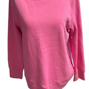 Bright Pink Rhinestone Sweatshirt